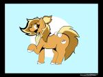  bow brown_eyes brown_hair earth_pony equid equine female feral hair happy hasbro hi_res horse lovelytrashpanda mammal my_little_pony pony quadruped scarf solo tan_body 