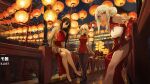  3girls alabama_(azur_lane) artist_request azur_lane black_hair chinese_clothes dark_skin dress full_body hair_ornament high_heels looking_at_viewer massachusetts_(azur_lane) multiple_girls south_dakota_(azur_lane) thighs 