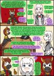  2021 anthro biped clothing collaboration comic detailed_background dialogue duo english_text equid equine female fur hair hi_res horse kammypup_(artist) male mammal runt_(artist) shirt speech_bubble standing text topwear 
