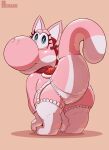  butt cat_ears_(disambiguation) clothing cosplay hi_res lingerie mario_bros nintendo raised_tail renabu solo video_games yoshi 