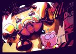  blush_stickers fleeing heavy_lobster highres kirby kirby_(series) kirby_super_star rariatto_(ganguri) robot sweatdrop wide-eyed 