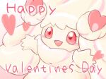  :d aberu_(ycrr3542) alcremie blush commentary_request happy happy_valentine looking_up no_humans open_mouth outstretched_arms pokemon pokemon_(creature) red_eyes smile solo tongue valentine 