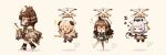  +++ 4girls ankleband antenna_hair arknights armband asymmetrical_legwear black_footwear black_legwear blonde_hair brown_eyes brown_hair buttons chibi clipboard coat demon_horns dress drone fang flamethrower grey_background grey_coat grey_hair highres holding holding_clipboard holding_staff holding_weapon hood hood_up horns id_card ifrit_(arknights) infection_monitor_(arknights) kafka_(arknights) multiple_girls open_mouth orange_eyes owl_ears ptilopsis_(arknights) reading rhine_lab_logo rubik&#039;s_cube semi-rimless_eyewear shears shoes short_hair short_twintails silence_(arknights) simple_background single_sock single_thighhigh socks solvisyel staff thigh_strap thighhighs twintails under-rim_eyewear v-shaped_eyebrows weapon white_coat white_dress white_footwear yellow_eyes zzz 