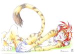  anthro armband clothed clothing collar felid fur green_eyes hair joshua_(zen) looking_at_viewer male mammal orange_body orange_fur pantherine partially_clothed red_hair simple_background smile solo tiger undressing white_body white_fur zen 