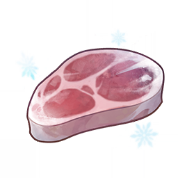 artist_request commentary english_commentary food food_focus game_cg genshin_impact ingredients lowres meat no_humans official_art shiny sliced_meat snowflakes still_life third-party_source transparent_background