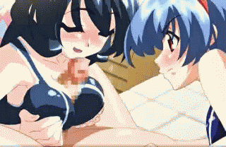 2girls :&gt;= :d :o ;o age_difference angry animated animated_gif armpits assertive bangs bent_over black_hair blue_hair blush bouncing_breasts bow breast_hold breast_press breast_rest breasts censored cleavage closed_eyes clothed_female_nude_male clothed_sex cum cum_on_clothes dutch_angle ejaculation erogos facial fellatio ffm_threesome game_cg girl_on_top group_sex gym_storeroom hair_bow hairband hand_on_another's_stomach happy_sex hetero hiiragi_mako indoors jealous large_breasts long_hair lowres lying mahotama mahotama:_sukumizu_hen maki_daikichi mat mei_(mahotama) mosaic_censoring multiple_girls nude on_back one-piece_swimsuit one_eye_closed open_mouth oral orange_eyes paizuri paizuri_over_clothes penis pov red_eyes school_swimsuit shiny shiny_clothes shiny_hair short_hair smile spread_legs surprised swimsuit taut_clothes taut_swimsuit teamwork threesome upper_body vaulting_horse very_long_hair wince