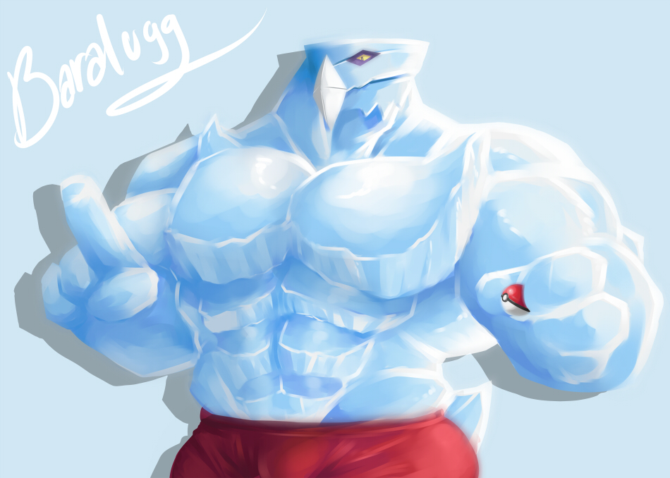 anthro anthrofied avalugg barazoku bottomwear clothing elemental_creature flammars holding_object holding_pok&eacute;ball ice ice_creature male mineral_fauna muscular muscular_anthro muscular_male nintendo pants pok&eacute;ball pok&eacute;mon pok&eacute;mon_(species) pok&eacute;morph solo standard_pok&eacute;ball video_games