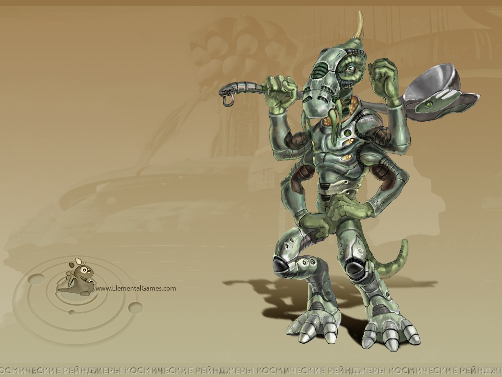 1c_company 3_toes 4:3 4_arms 4_fingers alien ambiguous_gender building clothed clothing detailed_background digitigrade elemental_games feet fingers green_body green_eyes holding_object holding_weapon horn humanoid_hands katauri_interactive looking_at_another looking_away markings mask melee_weapon multi_arm multi_limb official_art peleng russian_text science_fiction shadow solo space_rangers spacesuit striped_markings striped_tail stripes tail_markings text toes unknown_artist url video_games wallpaper weapon