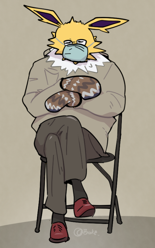 2021 anthro anthrofied bernie_sanders boke_(artist) bottomwear chair clothed clothing digital_drawing_(artwork) digital_media_(artwork) eeveelution eyes_closed eyewear face_mask footwear fur furniture glasses handwear hoodie humor jacket jolteon male mask meme mittens neck_tuft nintendo pants parody pok&eacute;mon pok&eacute;mon_(species) shoes signature simple_background sitting solo topwear tuft video_games white_body white_fur yellow_body yellow_fur