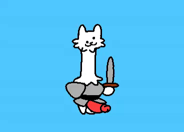 animated anthro armor balls big_balls big_penis blue_background canid canine canis domestic_dog expansion extended_neck fur genital_expansion genitals lesser_dog long_neck low_res male mammal melee_weapon neck_expansion penis penis_expansion simple_background solo superiorfox sword undertale undertale_(series) video_games weapon white_body white_fur