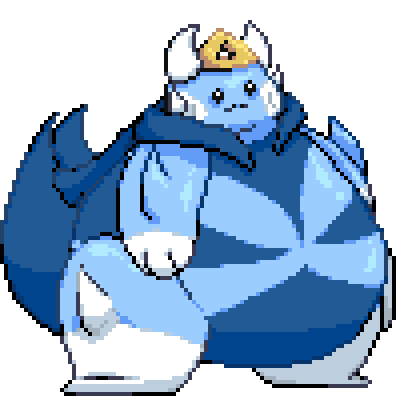 actualblueblu alpha_channel ambiguous_gender animated anthro blue_body blue_markings chubby_belly chubby_cheeks crown digital_media_(artwork) fak&eacute;mon fin fish horn loop low_res marine markings pixel_(artwork) pixel_animation pixelated round_body simple_background slightly_chubby solo swimce_(fakemon) thick_thighs tired_eyes transparent_background