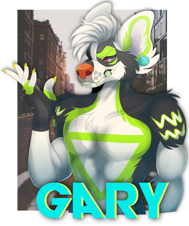anthro black_body black_fur blue_piercing chest_tuft ear_piercing eyebrows front_view fur gary_(sablix) gauged_ear glistening glistening_eyes green_body green_ears green_eyebrows green_fingers green_fur green_teeth grey_eyes grin hair looking_at_viewer male multicolored_body multicolored_fur muscular muscular_anthro muscular_male nude pecs piercing princelykaden pupils red_nose red_sclera shoulder_tuft slit_pupils smile solo tuft two_tone_fingers white_body white_ears white_fingers white_fur white_hair white_inner_ear yellow_fingernails
