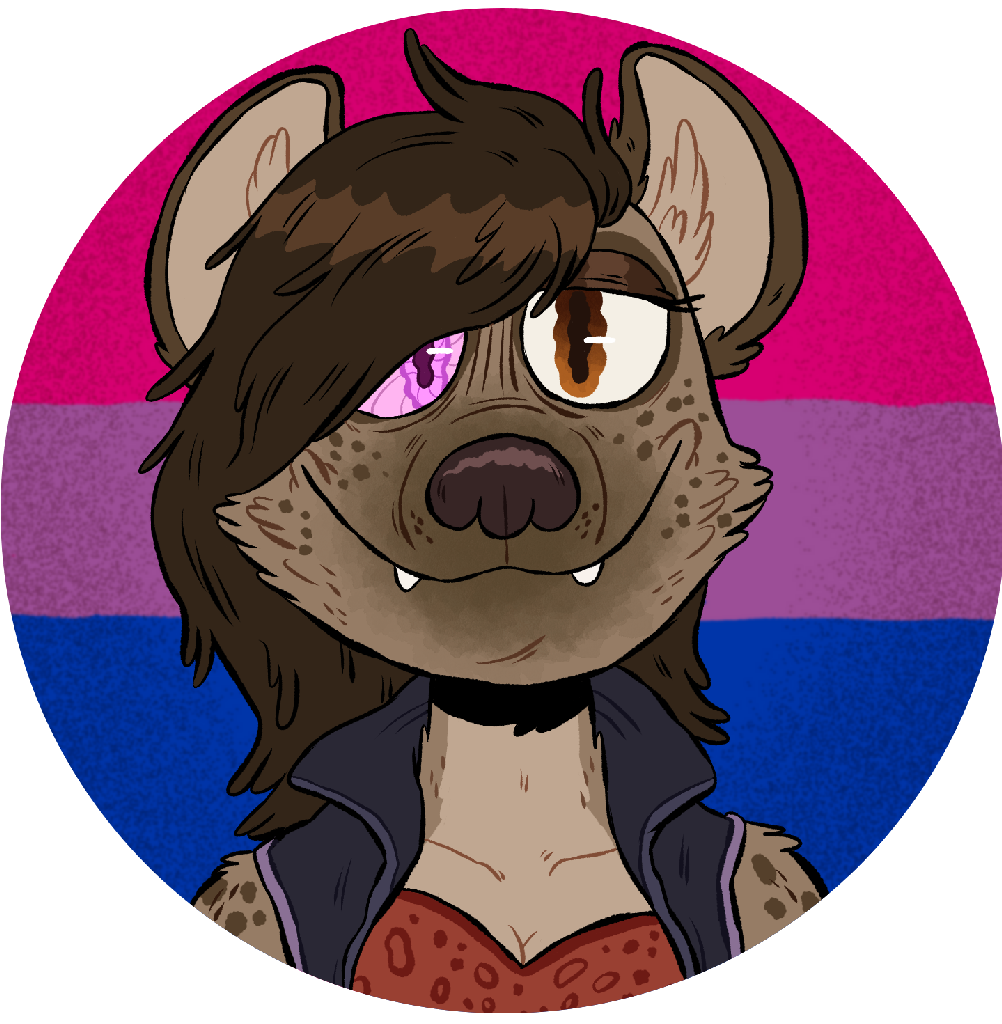 bisexual_pride_colors brown_hair burgerkapitany clothing digital_media_(artwork) female hair helena_(bonk6) jacket lgbt_pride pride_colors solo toothy_grin topwear