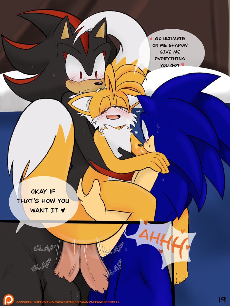 &lt;3 age_difference anal anal_penetration anthro arms_around_waist balls bed bedroom big_penis big_pupils black_body black_fur blue_body blue_eyes blue_fur blush blush_lines bodily_fluids canid canine cheek_tuft chest_fur chest_tuft comic consent dialogue dilated_pupils double_penetration embrace eulipotyphlan facial_tuft fantasizing feet fox fur furniture genitals group group_sex hand_on_butt hands_on_shoulders happy happy_sex head_tuft hedgehog imagination lifting_another male male/male mammal miles_prower moan motion_lines multicolored_body multicolored_fur no_pupils older_male one_eye_closed onomatopoeia open_mouth open_smile penetration penile penile_penetration penis penis_in_ass pepamintop pupils red_body red_eyes red_fur rough_sex sandwich_position screaming seductive sega sex shadow_the_hedgehog smile sonic_the_hedgehog sonic_the_hedgehog_(series) sound_effects speech_bubble standing standing_sex sweat text thick_thighs threesome toes trio tuft white_body white_fur yellow_body yellow_fur younger_male