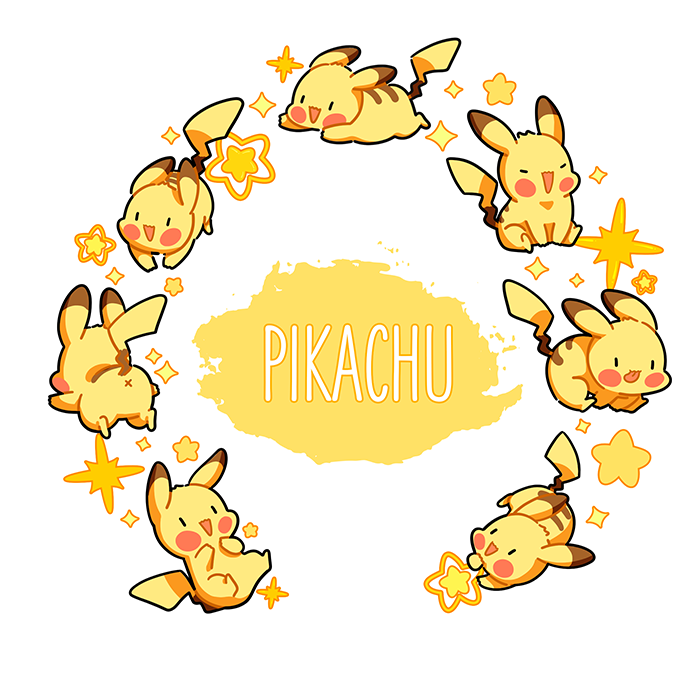 :d character_name closed_eyes commentary happy no_humans open_mouth p.p_(operson_nangko) pikachu pokemon pokemon_(creature) smile sparkle white_background x_anus