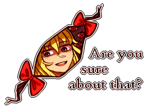 1girl are_you_sure_about_that_(meme) bangs blonde_hair bow brown_eyes caramelized_tomatoes commentary english_commentary english_text gap_(touhou) hair_between_eyes long_hair lowres meme open_mouth red_bow round_teeth shaded_face simple_background solo teeth touhou transparent_background wwe yakumo_yukari