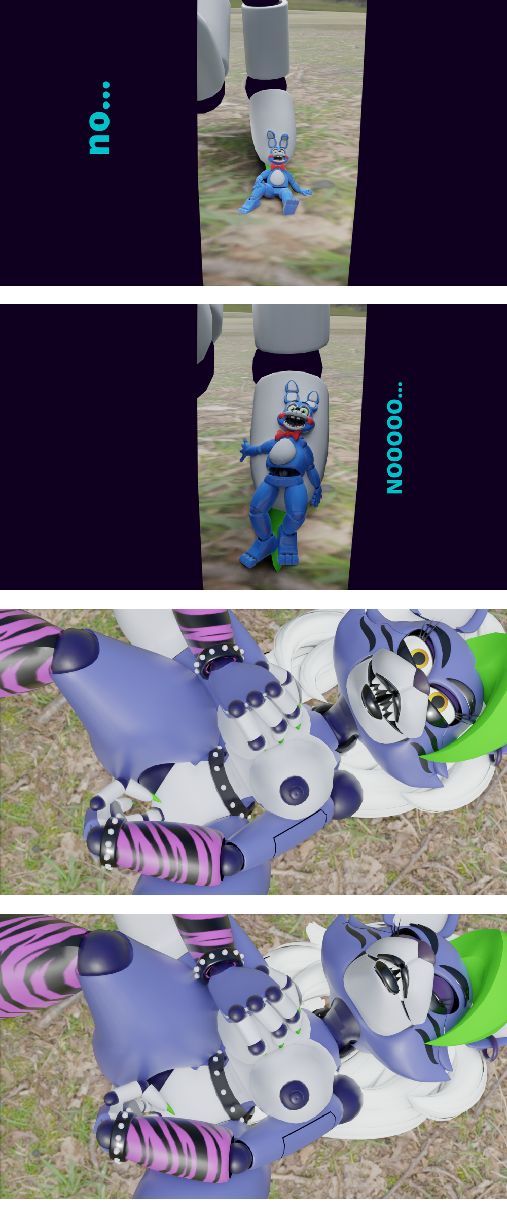 absurd_res animatronic canid canine canis comic five_nights_at_freddy's five_nights_at_freddy's:_security_breach five_nights_at_freddy's_2 hi_res machine macro mammal robot roxanne_wolf_(fnaf) scottgames toy_bonnie_(fnaf) unbirthing vaginal video_games vore wolf