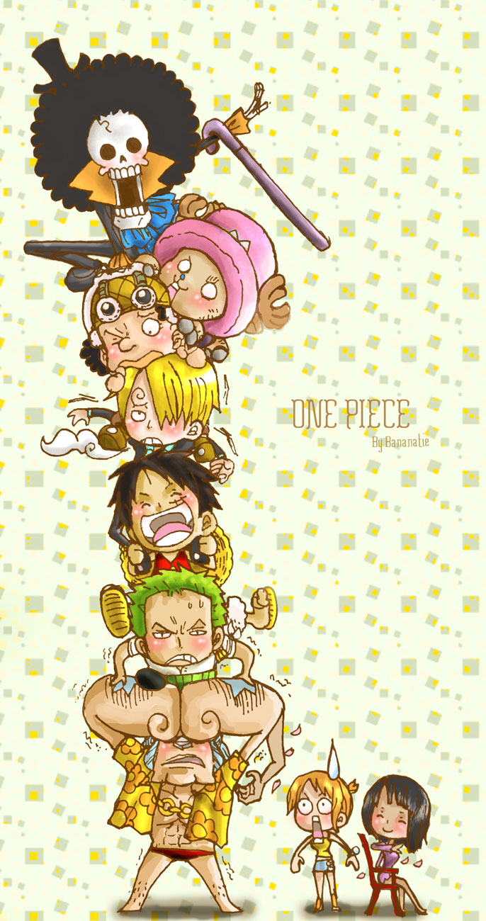 2girls 6+boys ^_^ afro antlers bananatie black_hair black_jacket blonde_hair blunt_bangs brook_(one_piece) cane chair closed_eyes commentary curly_eyebrows earrings extra_arms franky_(one_piece) green_hair haramaki hat highres holding holding_cane jacket jewelry log_pose medium_hair monkey_d._luffy multiple_boys multiple_girls nami_(one_piece) necklace nico_robin one_eye_closed one_piece open_clothes open_shirt orange_footwear orange_hair orange_shirt pants petals red_pants red_shirt reindeer_antlers roronoa_zoro sandals sanji_(one_piece) scar scar_on_face shirt short_hair single_sidelock sitting skirt smile sweatdrop tony_tony_chopper usopp v-shaped_eyebrows