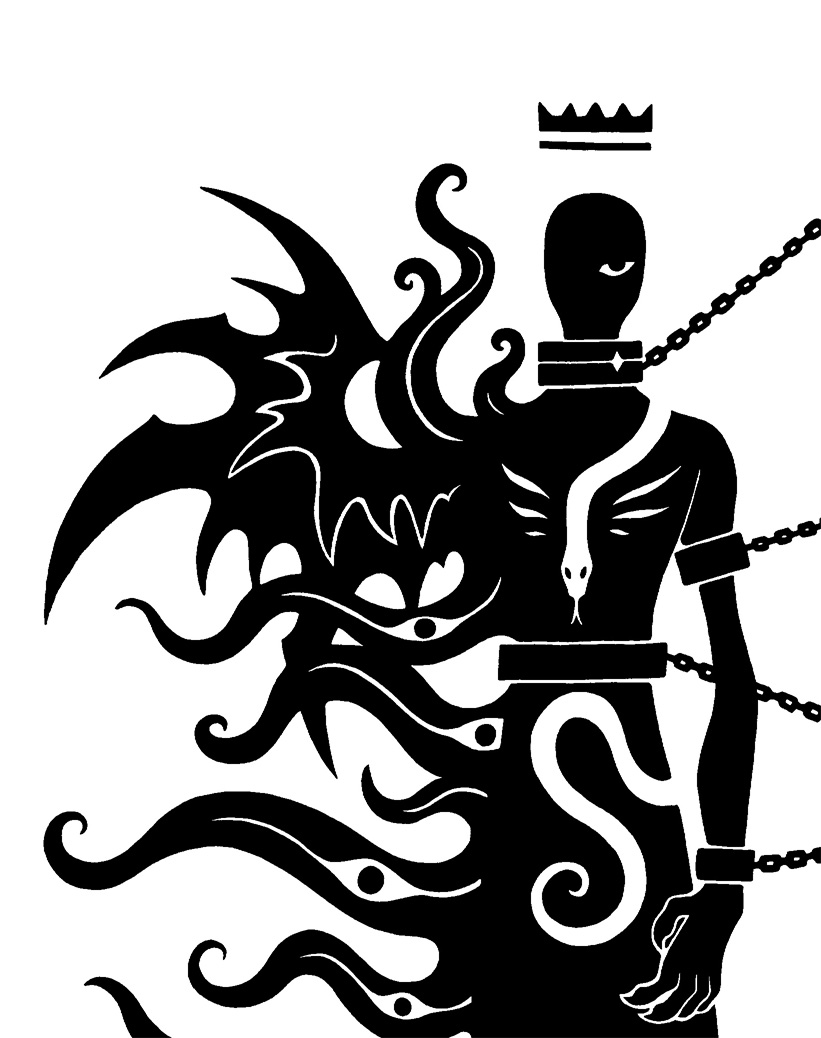 2015 5_claws 5_fingers black_and_white chain chain_leash claws crown cuff_(restraint) daeva_(scp_foundation) digital_drawing_(artwork) digital_media_(artwork) feral fingers floating_crown forked_tongue grand_karcist_ion headgear humanoid leash male membrane_(anatomy) membranous_wings monochrome reptile restraints scalie scp_foundation shackles shape_shifter silhouette simple_background snake solo sunnyclockwork tentacle_creature tentacle_eye tentacles tongue tongue_out white_background winged_humanoid wings