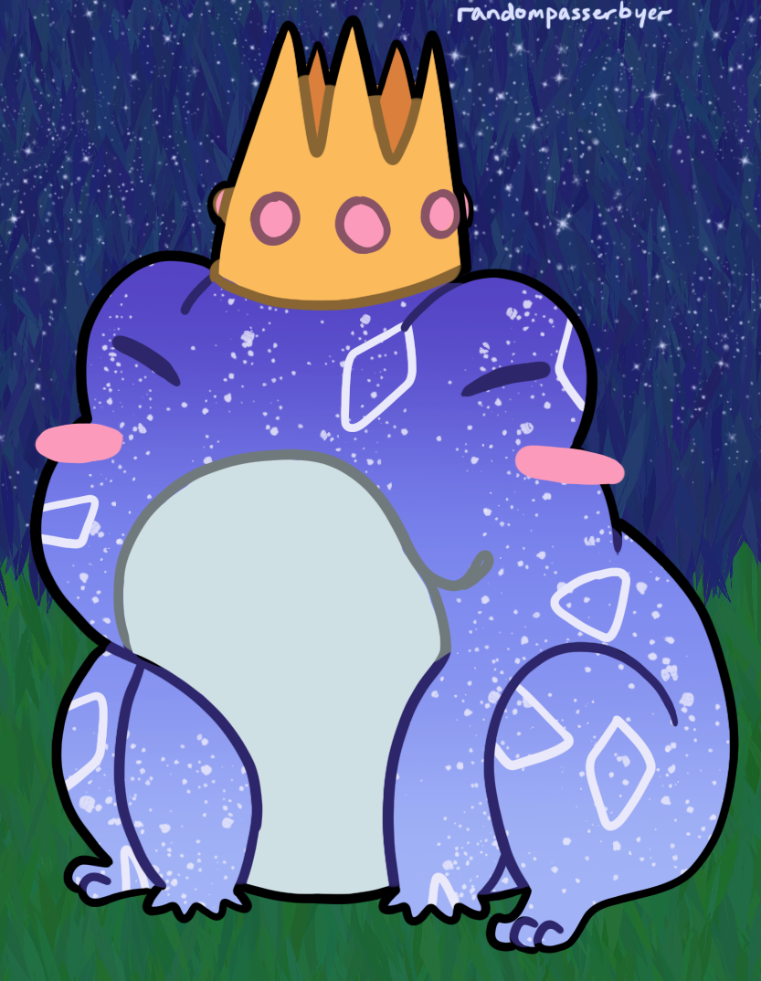 amphibian artfight blush crown feral frog galaxy king male randompasserbyer royalty sir_bingus solo space toad_(disambiguation)