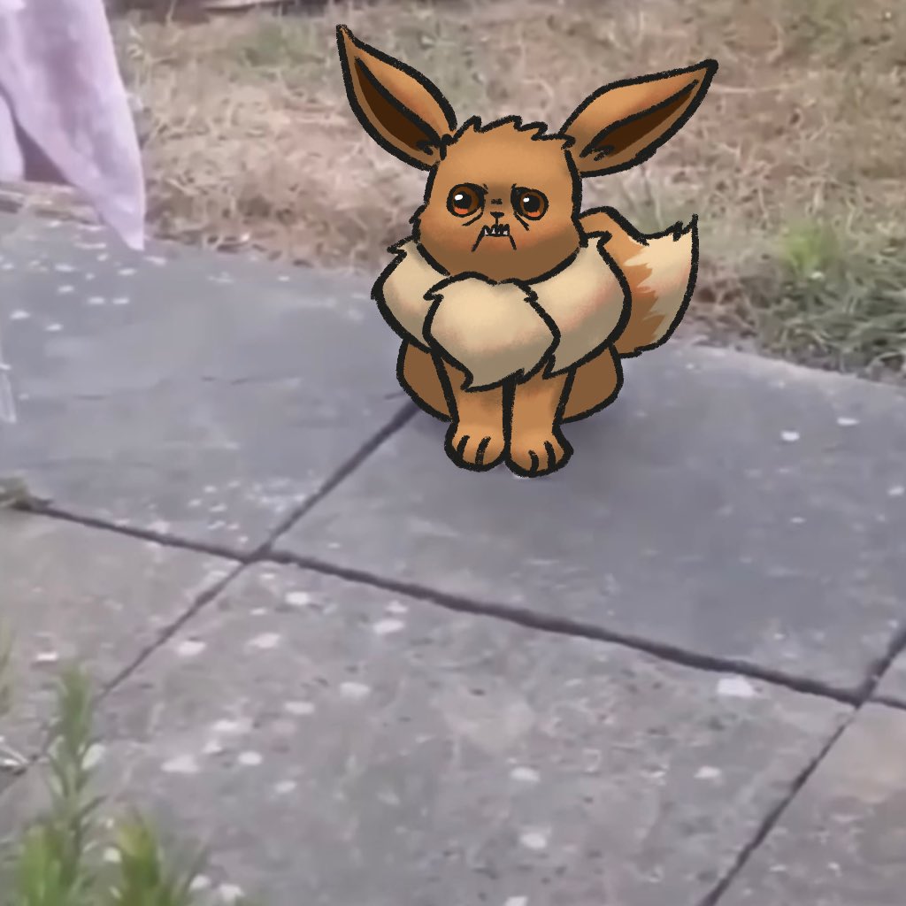 1:1 3_toes advos ambiguous_gender block brick_block brown_body brown_eyes brown_fur canid canine digital_media_(artwork) eevee feet feral frown fur grass looking_at_viewer mammal nintendo outside photo_background plant pok&eacute;mon pok&eacute;mon_(species) sitting solo tan_body tan_fur teeth toes video_games