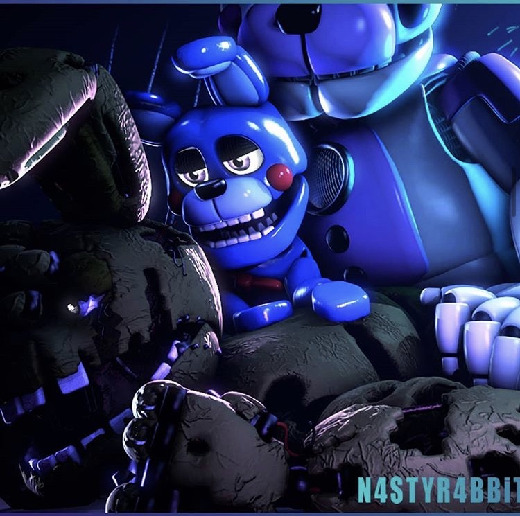 ambiguous_penetration animatronic anthro blue_body five_nights_at_freddy's five_nights_at_freddy's_3 from_behind_position funtime_freddy_(fnafsl) green_body group group_sex interspecies lagomorph leporid machine male male/male male_penetrated male_penetrating male_penetrating_male mammal multicolored_body n4styr4bbit open_mouth penetration petting pink_eyes puppet_bonnie_(fnafsl) rabbit robot scottgames sex sister_location springtrap_(fnaf) talking_to_another talking_to_partner threesome trio video_games watermark white_body