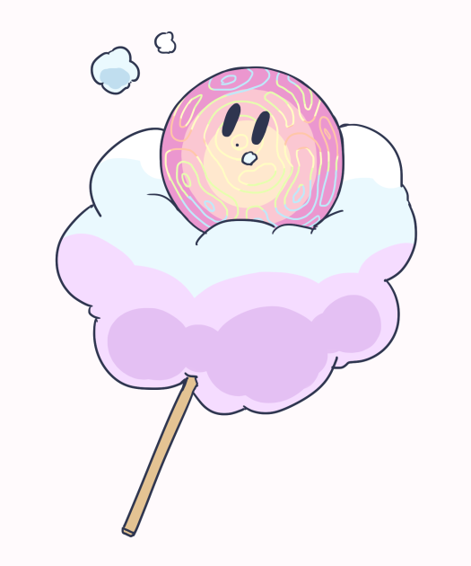 colored_skin cotton_candy food food_on_face kirby:_star_allies kirby_(series) lena18 no_humans purple_skin simple_background solid_oval_eyes solo stick void_termina white_background