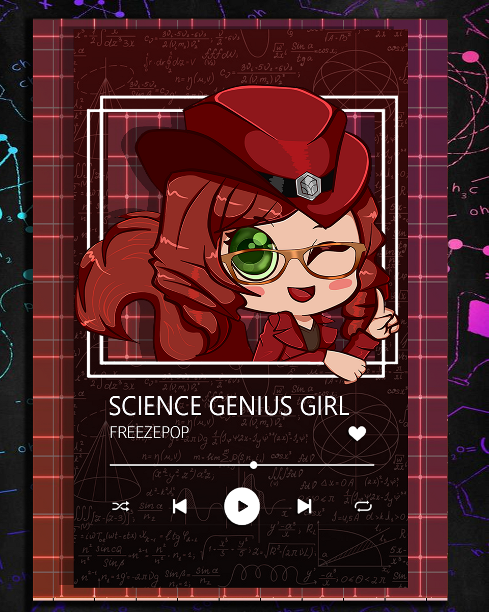 alicehert animal_humanoid casimira_(orannis0) chibi clothing drill_curls eyewear female fluffy fluffy_tail glasses hair hat headgear headwear hi_res humanoid mammal mammal_humanoid music_player rodent rodent_humanoid science sciurid sciurid_humanoid solo squirrel_humanoid