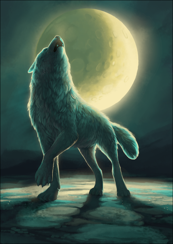 2022 4_toes ambiguous_gender awoo canid canine canis digital_media_(artwork) eyes_closed feet feral mammal moon night oneminutesketch outside paws sky solo standing toes wolf