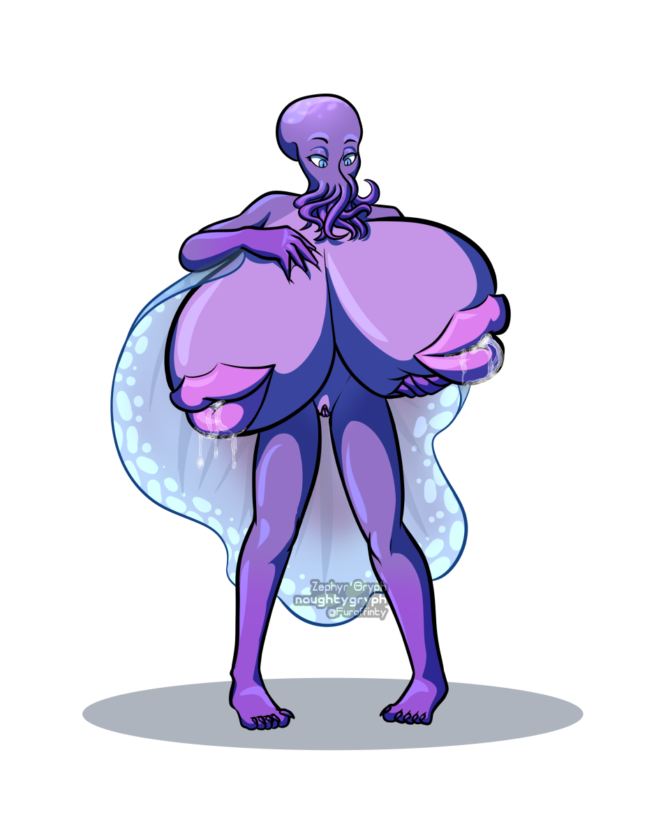 avian big_breasts bird bodily_fluids breast_expansion breasts cthulhu cthulhu_mythos expansion genitals h.p._lovecraft hi_res huge_breasts hyper inflation lactating large_titties nipple_mouth oscine passerine pussy squid_alien tentacles tit_(bird)