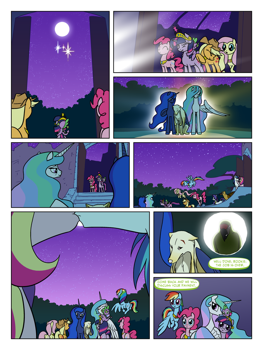 3:4 applejack_(mlp) arofa_nahmat arofatamahn avian beak bird canid canine comic dialogue english_text equid equine female feral friendship_is_magic glowing hasbro hi_res husband_and_wife kissing magic mammal married_couple my_little_pony night outside pegasus pinkie_pie_(mlp) princess_cadance_(mlp) princess_celestia_(mlp) princess_luna_(mlp) shining_armor_(mlp) sibling sister sisters spike_(mlp) star text twilight_sparkle_(mlp) wings