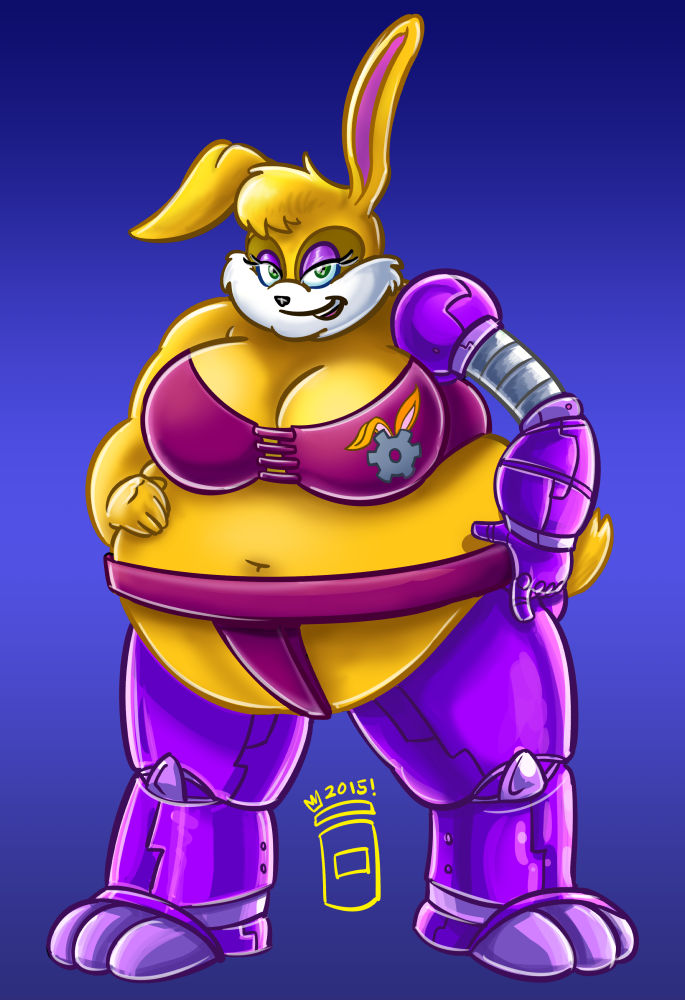 2015 anthro archie_comics asian_clothing belly big_belly big_breasts bottomwear bra breasts bunnie_rabbot cleavage clothed clothing cybernetics cyborg east_asian_clothing female fur hair half-closed_eyes japanese_clothing lagomorph leporid looking_at_viewer machine mammal mawashi narrowed_eyes navel obese obese_anthro obese_female open_mouth overweight overweight_anthro overweight_female rabbit robotic_arm robotic_leg robotic_legs royaljellysandwich sega smile smiling_at_viewer solo sonic_the_hedgehog_(archie) sonic_the_hedgehog_(comics) sonic_the_hedgehog_(series) standing sumo sumo_wrestling topwear underwear