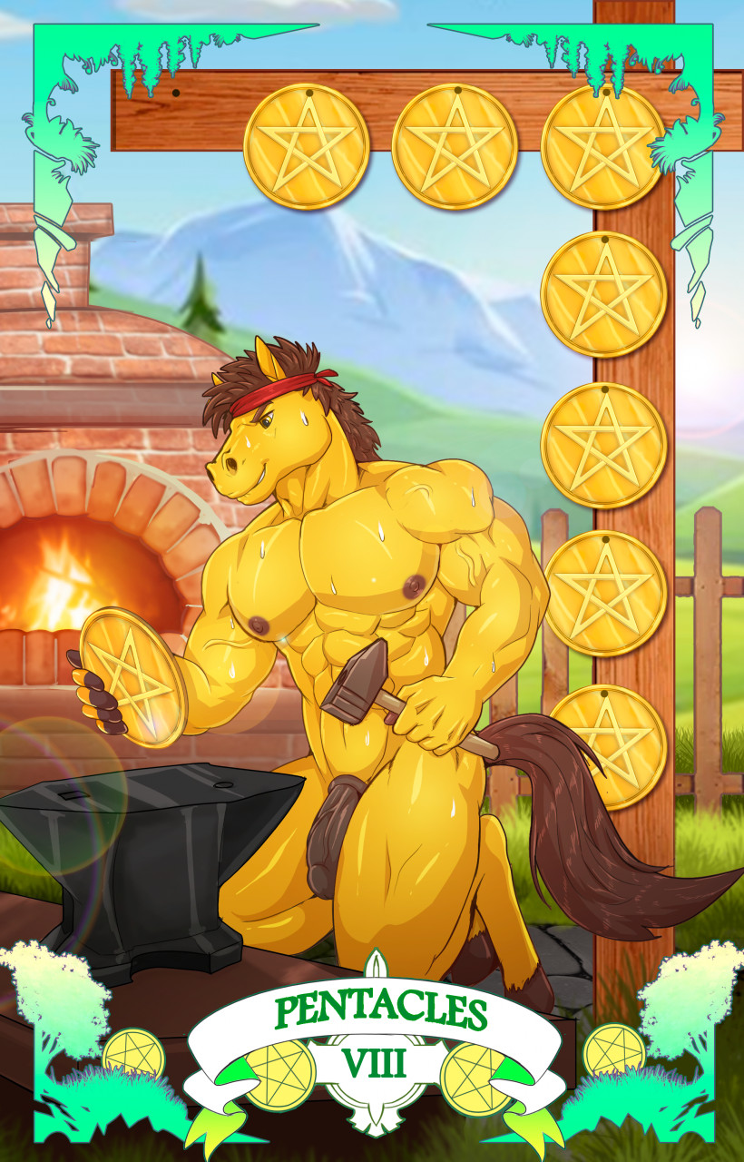 abs anthro anvil bodily_fluids equid equine eroskun genitals hi_res horse male mammal muscular muscular_anthro muscular_male nipples pecs penis solo star_symbol sweat vein veiny_muscles veiny_penis