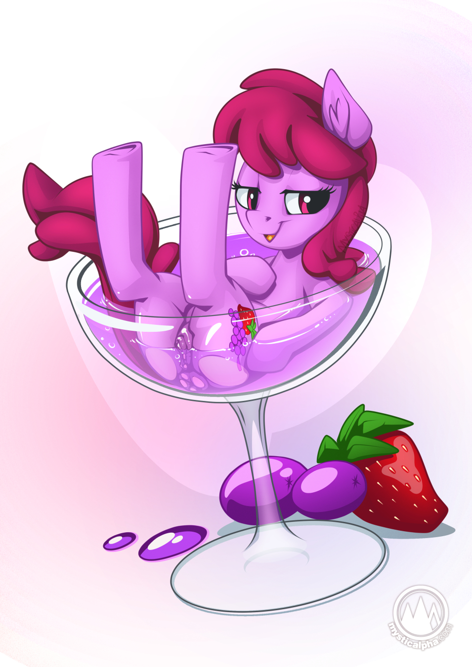 2022 alcohol anatomically_correct anatomically_correct_genitalia anatomically_correct_pussy animal_genitalia animal_pussy anus bedroom_eyes berry_punch_(mlp) beverage butt container cup cutie_mark digital_media_(artwork) drinking_glass drunk earth_pony equid equine equine_pussy eyelashes female feral food friendship_is_magic fruit genitals glass glass_container glass_cup grape hair half-closed_eyes hasbro hi_res hooves horse inner_ear_fluff mammal my_little_pony mysticalpha narrowed_eyes open_mouth plant pony puffy_anus purple_body purple_hair purple_tail pussy seductive smile solo strawberry substance_intoxication tuft wine wine_glass