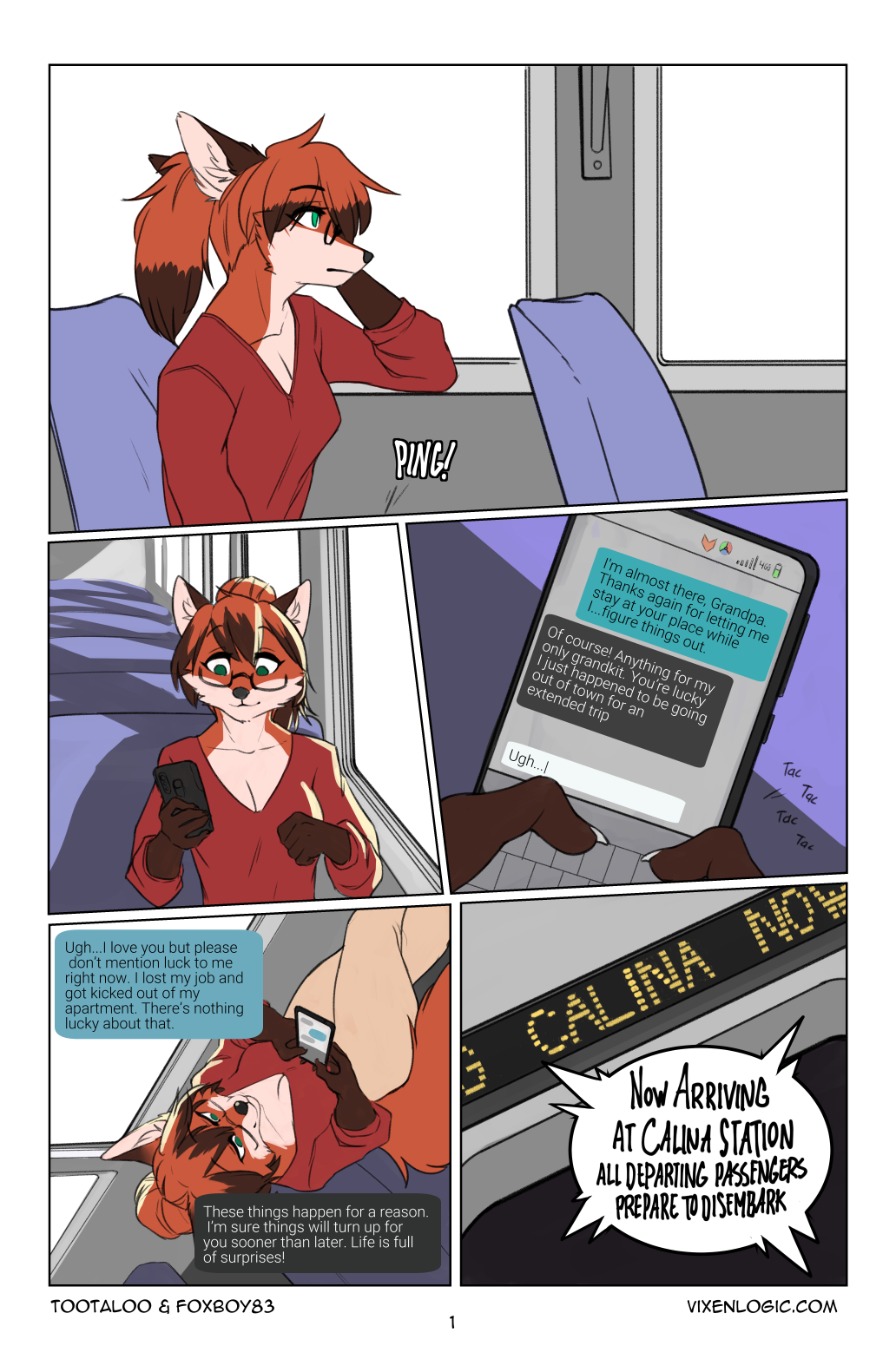 canid canine comic english_text female fox hi_res mammal red red_fox text url vixenlogic