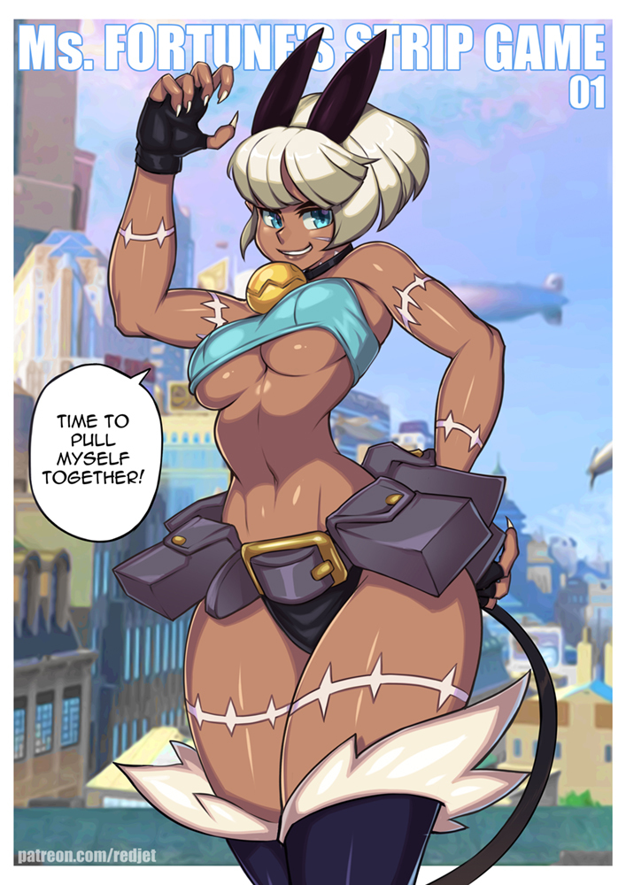 animal_humanoid bell bell_collar bikini breasts cat_humanoid claws clothing collar english_text felid felid_humanoid feline feline_humanoid female fingerless_gloves gloves grin hand_on_hip handwear humanoid looking_at_viewer mammal mammal_humanoid nadia_fortune not_furry redjet00 scar skullgirls smile solo speech_bubble swimwear text under_boob video_games