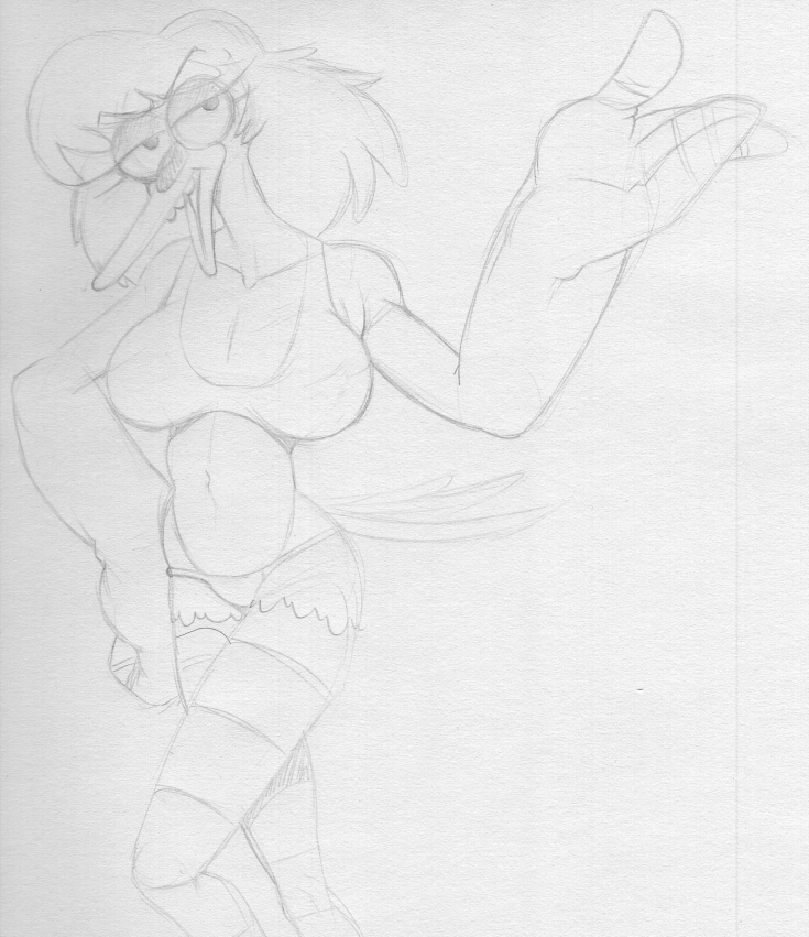 4_fingers anthro avian bird blue_jay bra breasts cartoon_network clothing collarbone corvid eyelashes feathers female fingers hair half-closed_eyes hilary_(regular_show) jay_(bird) mature_anthro mature_female medium_breasts monochrome narrowed_eyes navel new_world_jay non-mammal_breasts oscine panties passerine regular_show sbshouseofpancakes short_hair solo standing tail_feathers teeth underwear