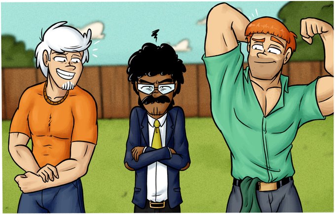 3boys character_request dark-skinned_male dark_skin green_skull_34 lincoln_loud male_focus multiple_boys nickelodeon older outdoors the_loud_house