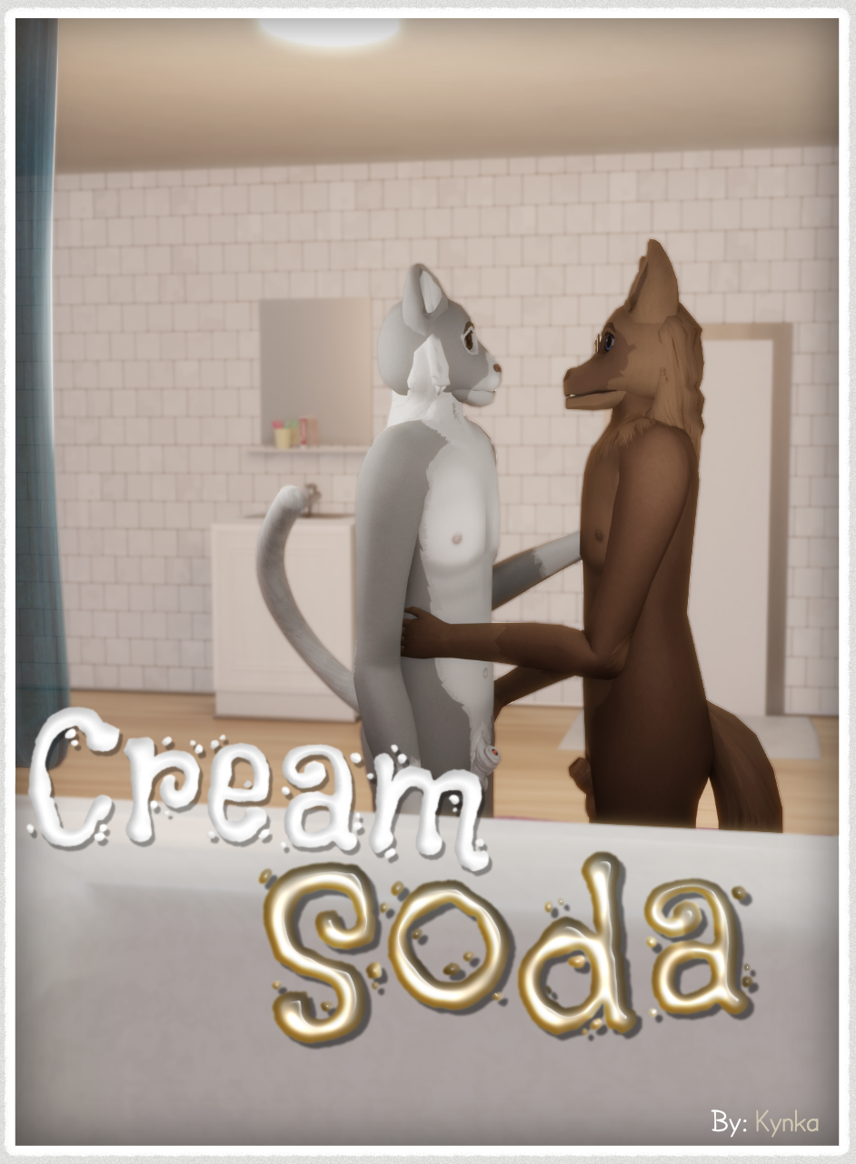 3d_(artwork) anatomically_correct anatomically_correct_genitalia anatomically_correct_penis animal_genitalia animal_penis anthro bathroom canid canine canine_penis canis comic cover cover_art cover_page digital_media_(artwork) duo english_text felid flaccid genitals hi_res holding_each_other jackal male male/male mammal mynka nude pantherine penis sheath text