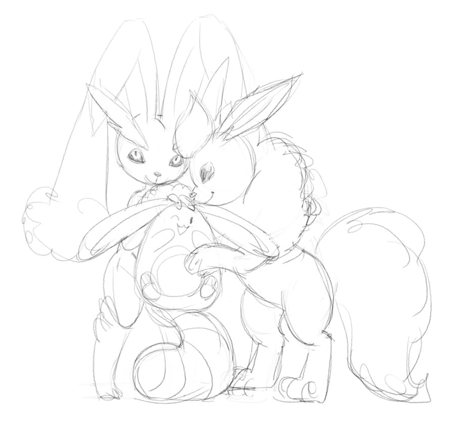 2016 arth_the_flareon belly cream_the_lopunny ears_down eeveelution embrace female flareon fluffy fluffy_tail fur generation_1_pokemon generation_2_pokemon generation_4_pokemon group looking_at_viewer lopunny male male/female nintendo one_eye_closed open_mouth open_smile paws pivoted_ears pokemon pokemon_(species) raised_paw sentret siansaar sketch smile socks_the_sentret standing standing_on_tail trio video_games wink