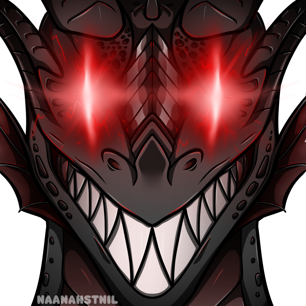 angry azuichh creepy dragon emote eyes invalid_tag laser lightning male meme naana naanahstnil red shaded smile solo stan_(disambiguation) sticker