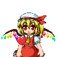 1girl animated animated_gif ascot blonde_hair blood collared_shirt commentary crushing crystal fang flandre_scarlet frilled_sleeves frills hat hat_ribbon heart isu_(is88) lowres mob_cap one_side_up pixel_art puffy_short_sleeves puffy_sleeves red_eyes red_skirt red_vest ribbon shirt short_hair short_sleeves skirt skirt_set smile solo spoken_heart touhou transparent_background vest white_headwear wings yellow_ascot