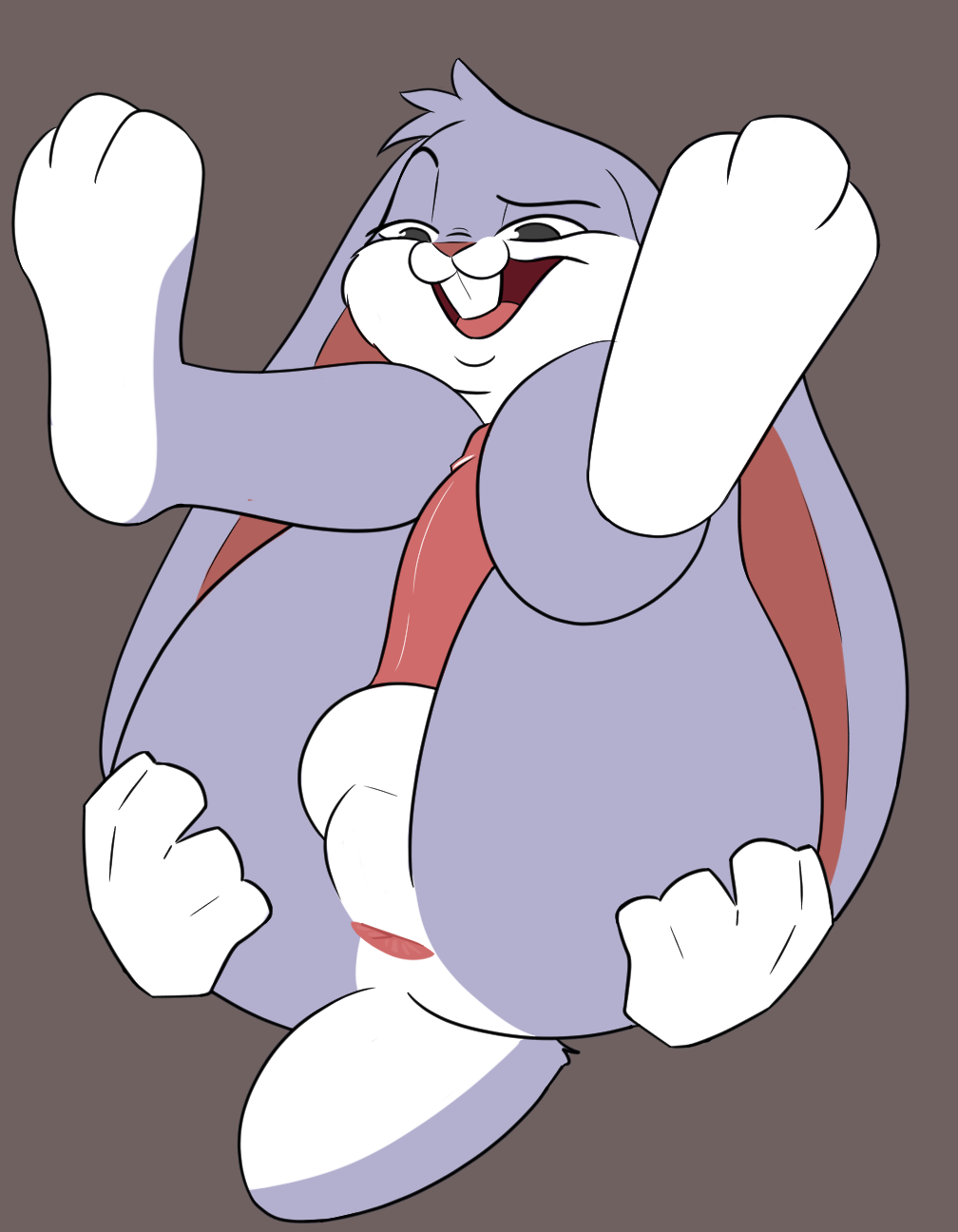 2024 anthro anus backsack balls buckteeth bugs_bunny butt clothing digital_media_(artwork) erection fur genitals gloves gloves_only grey_body grey_fur handwear handwear_only head_tuft hi_res humanoid_genitalia kimbies214 lagomorph leporid looking_at_viewer looney_tunes male mammal mostly_nude open_mouth penis perineum presenting presenting_anus presenting_hindquarters rabbit simple_background simple_eyes smile solo spread_butt spreading tail teeth the_looney_tunes_show tuft warner_brothers white_body white_fur