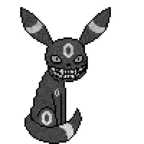 ambiguous_gender curled_tail eeveelution fangs fangs_bared generation_2_pokemon low_res n8 nintendo off_(game) pablo_(off) pokemon pokemon_(species) smile solo tail teeth umbreon