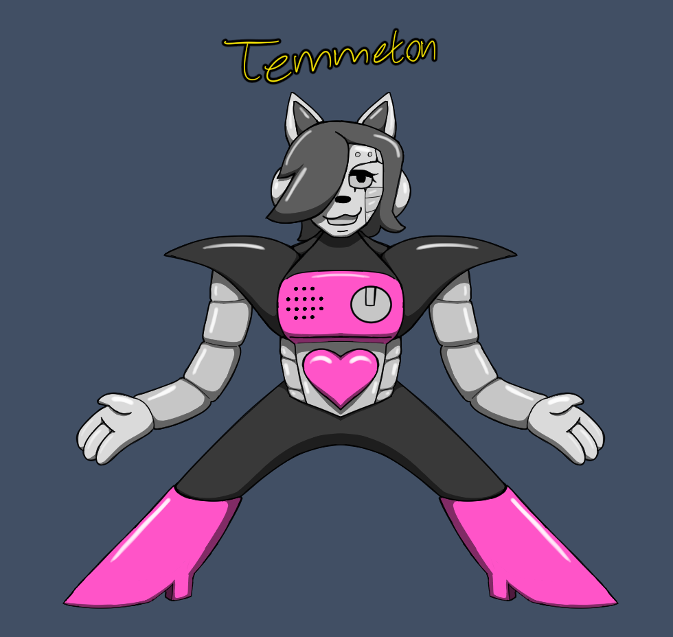 &lt;3 black_nose boots clothing footwear humanoid machine metal metallic_body mettaton pink_boots pink_clothing pink_footwear robot robot_humanoid shoulder_guards solo tem temmeton_(temmieverse) undertale undertale_(series) video_games wetwaffls