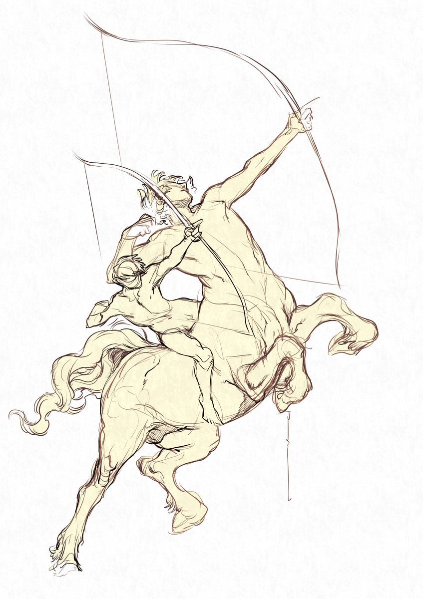 bow_(weapon) centaur duo equid equid_taur hi_res human humanoid_taur male male/male mammal mammal_taur ranged_weapon ryo_sumiyoshi taur weapon