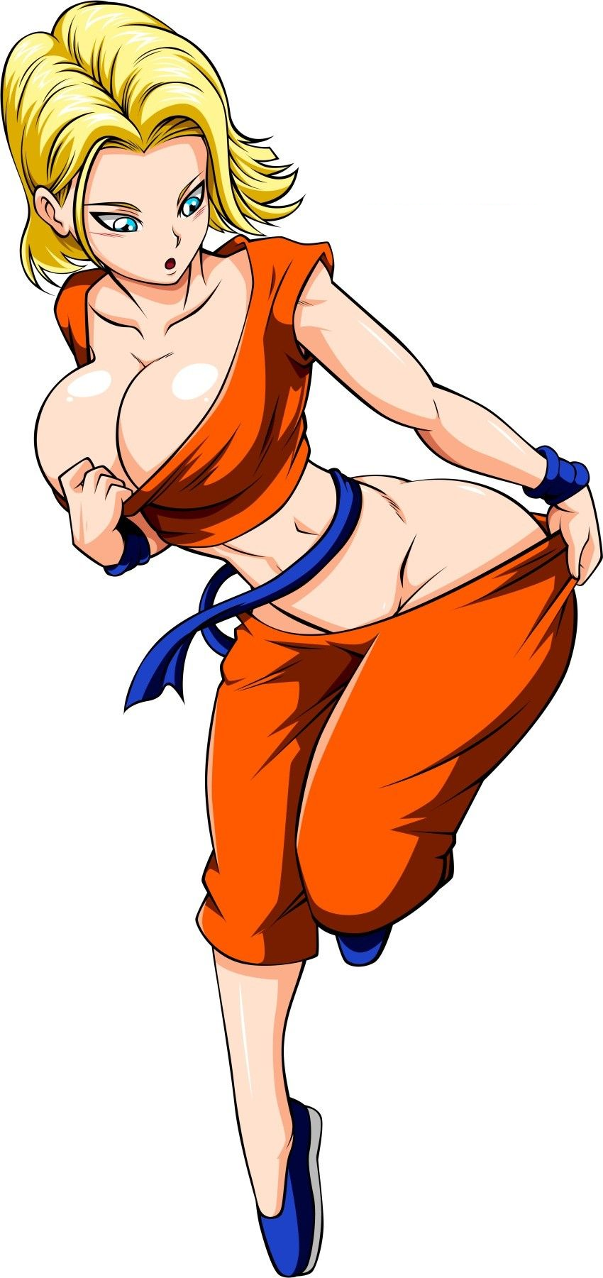 10s 1girl alternate_costume android_18 ass bare_legs black-framed_eyewear blonde_hair blue_eyes breasts butt_crack cleavage collarbone dragon_ball dragon_ball_super dragonball_z earrings female glasses grin hand_on_hip hand_up highres holding jacket jewelry large_breasts lavender_background legs long_sleeves looking_at_viewer naughty_face neck office_lady panties pantyshot pantyshot_(standing) parted_lips pencil_skirt red_jacket red_skirt short_hair simple_background sketch skirt smile solo standing underwear white_panties