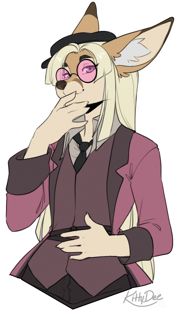 2022 5_fingers alpha_channel ambiguous_gender anthro canid canine claws digital_media_(artwork) eyewear fingers fox glasses hair hi_res kittydee looking_at_viewer mammal simple_background smile solo transparent_background