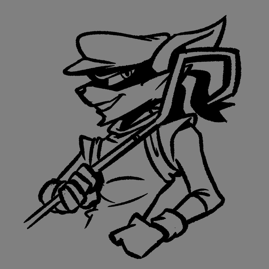 1:1 advos anthro canid canine clothed clothing digital_media_(artwork) fox fur gloves handwear hat headgear headwear holding_object holding_weapon looking_back male mammal mask monochrome narrowed_eyes open_mouth portrait side_view simple_background sly_cooper sly_cooper_(series) smile solo sony_corporation sony_interactive_entertainment sucker_punch_productions topwear video_games weapon