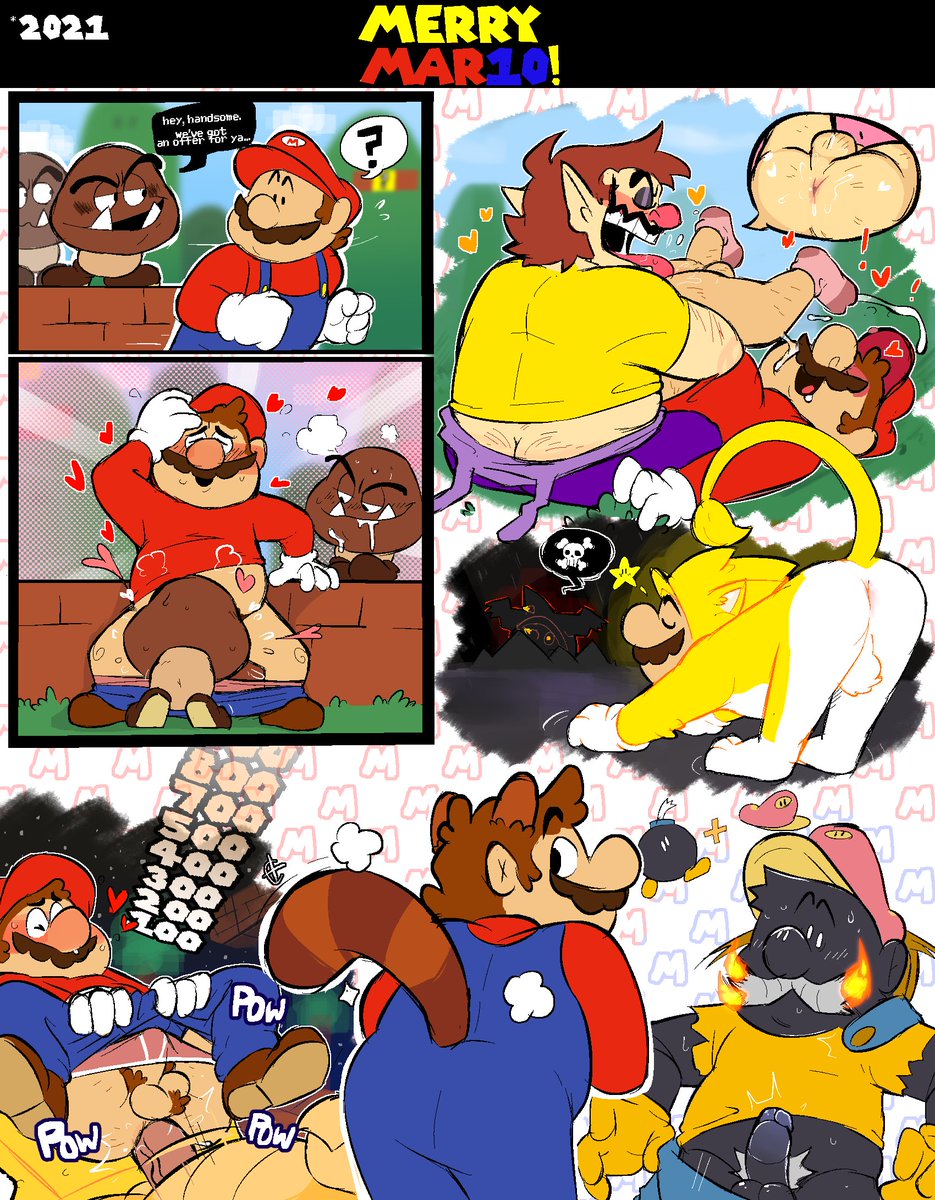 anal anal_penetration anus balls bent_legs blush bob-omb bodily_fluids bottomwear bottomwear_down bowser bowser's_fury butt cat_mario clothed clothing costume cum cum_while_penetrated ejaculation english_text erection footwear fury_bowser genital_fluids genitals goomba group hi_res human koopa lying male male/male mammal mario mario_bros naughtybassard nintendo not_furry on_back oral oral_invitation pants pants_around_ankles pants_down partially_clothed penetration penile penis power-up presenting presenting_hindquarters pubes question_mark raised_tail rimming rough_sex saliva scalie score sex skull_and_crossbones spread_legs spreading stretching super_mario_3d_world sweat tanuki_costume tanuki_mario tenting text video_games wario